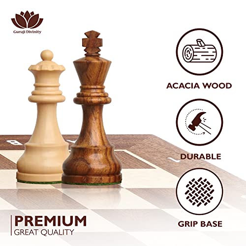Collector Edition Wooden Chess Pieces Chess Coins Pawns Chessmen Figurine Pieces (Brown & White) - color: Brown & White