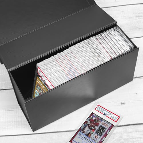 Graded Sports Card Storage Box, PSA Graded Card Storage Box, Trading Card Storage Box, Graded Card Slab Case Compatible with PSA, BGS, SGC-1 Pack