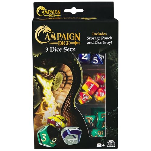 Spin Master Games Campaign Dice 3-Set RPG Classic Game Accessory - color: Campaign Dice Set