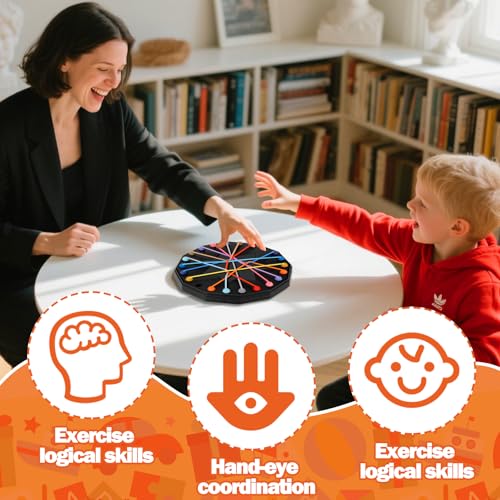 Vodolo Updated Version Brainy Knots Game,Puzzle New Board Games 2025 Safe and Sturdy for Travel Party Activities Rope Challenge,2 Player Fun Educational Family Board Games,Rope Untangling Puzzle Game - size: 1PCS