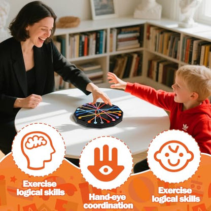 Vodolo Updated Version Brainy Knots Game,Puzzle New Board Games 2025 Safe and Sturdy for Travel Party Activities Rope Challenge,2 Player Fun Educational Family Board Games,Rope Untangling Puzzle Game - size: 1PCS