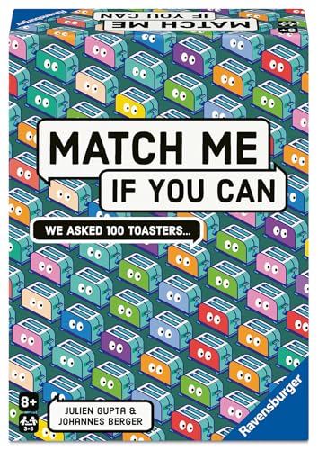 Ravensburger Match Me If You Can - Party-Game with 300 Curious Questions - Fun Conversation Starter & Social Guessing Game - 3 to 8 Players - Ages 8+
