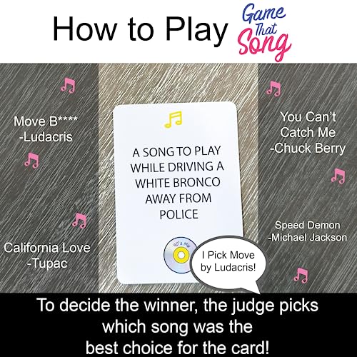 Game That Song 90's Mix Expansion - 50 New Cards - Music Card Game for Family, Adults, and Teens. Hilarious, Addictive, and Competitive Fun for Game Nights! - style: Retro