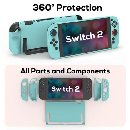 TIKOdirect Protective Case for Switch 2, Hard PC Slim Dockable Cover Case Designed for Switch 2 2025, Game Console and Joy Con Controllers, Blue - color: Blue