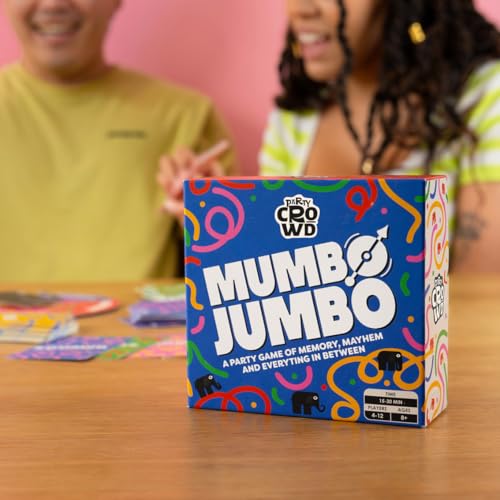 Party Crowd Mumbo Jumbo Party Game with Friends or Family Fun, Party Game for Kids or Adults Singing, Dancing, Acting Hilarious Board Games for Holidays, Funny Memory Stocking Stuffer, Camping Ages 8+