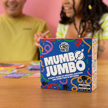 Party Crowd Mumbo Jumbo Party Game with Friends or Family Fun, Party Game for Kids or Adults Singing, Dancing, Acting Hilarious Board Games for Holidays, Funny Memory Stocking Stuffer, Camping Ages 8+