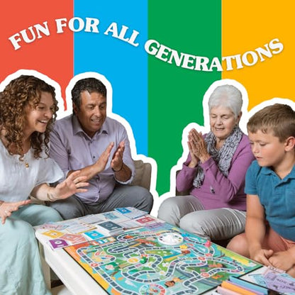 Joy for All Games - The Game of Life Generations - Generational Spaces - Bigger Easy-To-Read Action Cards - Friends & Family Game, Fun Multigenerational Board Game For Seniors, Kids, Teens, and Adults - style: The Game of Life Generations