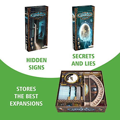 TowerRex Organizer for Mysterium Board Game and Hidden Signs, Secrets and Lies Expansion, Storage Instert, Accessories Upgrade