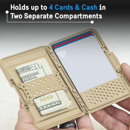 Pelican MagSafe Wallet for iPhone - Heavy Duty MIL-STD Snap-On Phone Magnetic Wallet and Phone Card Holder - Detachable and Slim Hard Case for iPhone 17 Pro Max/16 Pro Max/15/14/Pixel 10- Desert Tan - color: Desert Tan, style: Protector