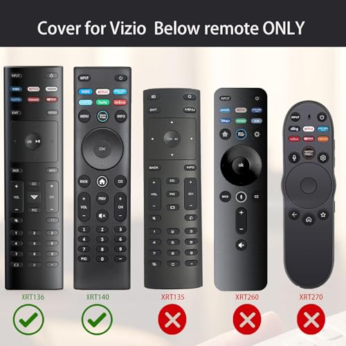 2PACK Case Cover for VIZIO XRT136 / XRT140 Smart TV Remote Control Silicone Skin Sleeve with Lanyard Glow in The Dark Purple Blue - color: Purple and Blue