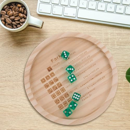 BESPORTBLE Wooden Dice Tray Compact Dice Storage Case for Family Board Games Party Dice Roleplaying Game Accessory Portable Solid Wood Essential