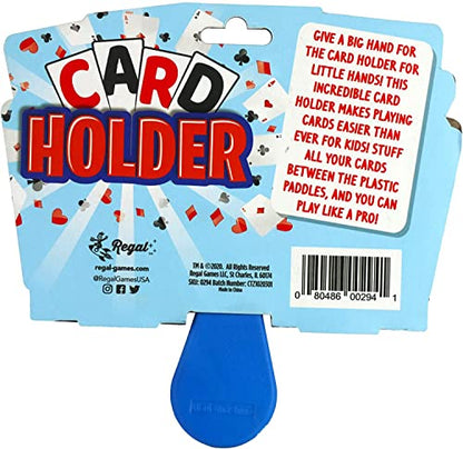 Regal Games 2 Pack Card Holders for Playing Cards - Kids Card Holder with Plastic Paddles - Ideal for Family Fun Game Night and Travel (Ages 3+) - color: 2 Pack