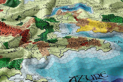 POLYMORPH PRINTS Greyhawk Indoor Wall Tapestry, Flanaess Advanced Dungeons and Dragons Indoor RPG Map Home Wall Decor | AD&D (60" x 50") - size: 60"L x 50"W