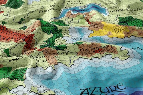 POLYMORPH PRINTS Greyhawk Indoor Wall Tapestry, Flanaess Advanced Dungeons and Dragons Indoor RPG Map Home Wall Decor | AD&D (40" x 34") - size: 40"L x 34"W