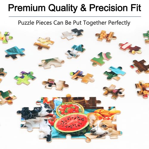 LELEMON Puzzles for Kids Ages 4-6,Dogs 100 Piece Puzzles for Kids Ages 4-8 in a Metal Box,Educational Jigsaw Puzzles 100 Piece Puzzle Games Puzzle Toys for Girls and Boys - color: Dogs