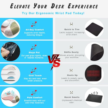 Office Mousepad with Gel Wrist Support - Ergonomic Gaming Desktop Mouse Pad Wrist Rest - Design Gamepad Mat Rubber Base for Laptop Computer -Silicone Non-Slip Special-Textured Surface (15SunsetP) - color: 15SunsetP