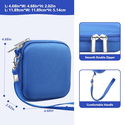 Supmay Hard Carrying Case for Anbernic RG Rotate/ RG34XXSP/ RG35XXSP Retro Handheld Game Console/ Game Boy Advance SP, Retro Game Travel Storage Holder with Mesh Bag for Battery, USB Cable, Blue - color: Blue