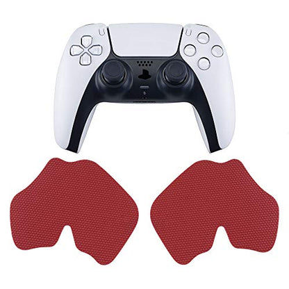eXtremeRate PlayVital Red Anti-Skid Sweat-Absorbent Controller Grip for ps5 Controller, Professional Textured Soft Rubber Pads Handle Grips for ps5 - color: Red
