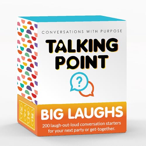 200 Funny Conversation Cards for Adults, Teens & Kids - Family Card Game | All-ages game to laugh and connect; get-to-know-you questions for family & friend game night; hilarious conversation starters