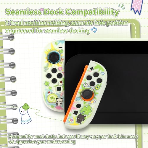 GeekShare Slim Protective Case Compatible with Switch 2 (2025), Anti-Scratche and Shock-Absorption Dockable Hard Shell for Switch 2 Game Console - Lucky Clover Memo - color: Lucky Clover Memo