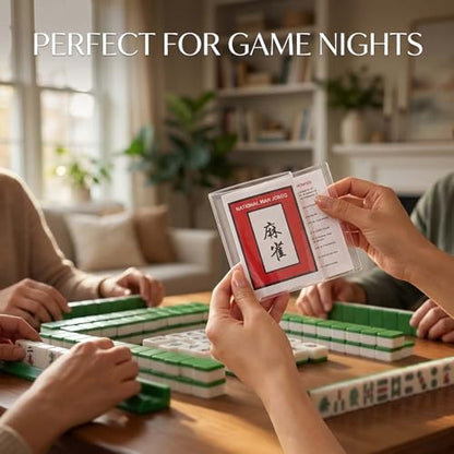 4Pcs Mahjong Card Sleeve, Clear Waterproof Game Card Protective Holders | Waterproof mahjong plastic card sleeve set, scratch-resistant , lightweight protective holders for tabletop mahjong gaming