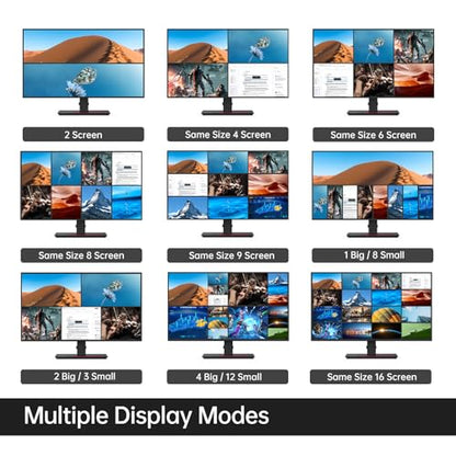 MT-VIKI 4K HDMI Multi-Viewer 16x1 w/IR Remote, 4K@30Hz Seamless HDMI Switcher 16 in 1 Out for PS4/PS5/Security Camera - size: 16x1 w/ IR Remote