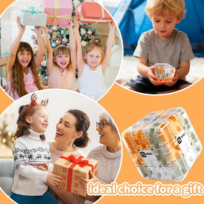 3D Maze Cube Ball Labyrinth Puzzle Brain Teaser for Adults & Kids, Educational Learning Toys Logical Thinking, Family Board Games Tabletop, Durable Puzzle Cube Easter Basket Stuffers Birthday Gift