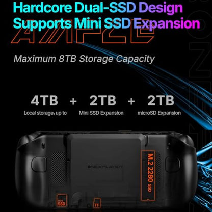 OneXFly Apex Portable Handheld Gaming PC with AMD Ryzen AI Max+ 395 CPU, AMD Radeon 8060S GPU,8-inch 120Hz Display, Air Cooling Portable Gaming Console, Windows 11,64GB LPDDR5X RAM+2TB PCIe 4.0 SSD - size: Ryzen AI Max+ 395 64GB+2TB