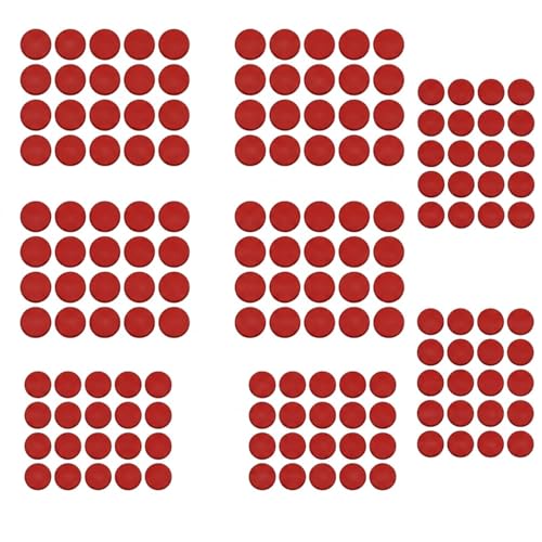 160 Pcs Mouse Slider Pads Replacement, PTFE Glide Dots 6mm and 7mm Universal Mouse Skates for Gaming Mouse and Office Mice, Smooth Glide Upgrade Compatible with Cloth or Hard Mousepads (Red) - size: Dia 6mm/7mm Red