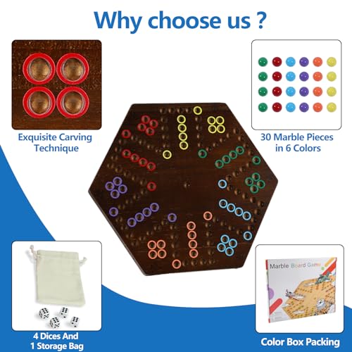 15 in Wahoo Board Game for 4-6 Players, Fast Track Board Game(Small,Brown) | NRZSSN 15 in Wahoo Board Game,Fast Track Board Game,Classic Board Game for Game Night, Parties, (Small,Brown) - color: Small, Rustic Brown