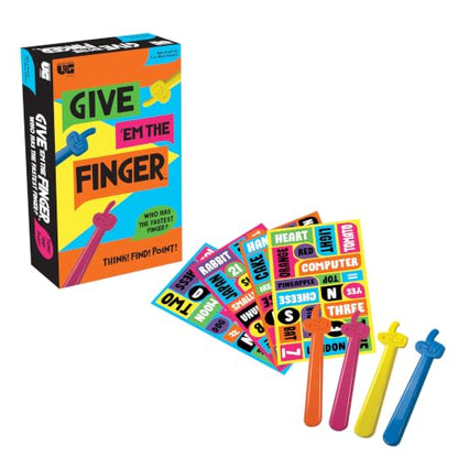 Give 'em the Finger Action Trivia Game, Fast Family Party Game, Ages 8+