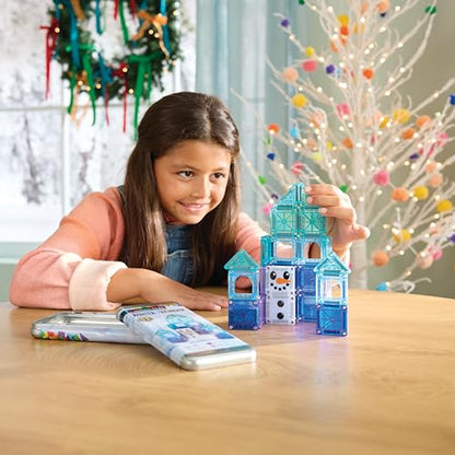 MAGNA-TILES microMAGS Winter Wonder Travel Set 26-Piece Magnetic Construction Set, The Original Magnetic Building Brand - style: Winter Wonder