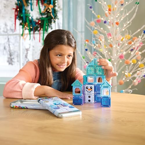 MAGNA-TILES microMAGS Winter Wonder Travel Set 26-Piece Magnetic Construction Set, The Original Magnetic Building Brand - style: Winter Wonder
