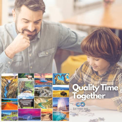 Better Me Yellowstone National Park 1000 Piece Puzzle - USA National Parks Puzzle Ideal for Hikers, Travelers, Adults, Teens & Family - Great National Park Gifts | Ideal for hikers, travelers, adults, teens & family - great national park gift - style: Yel
