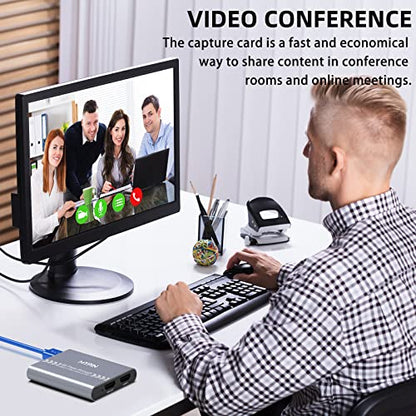 4K 60fps Audio Video HDMI Game Capture, Live Gamer | Portable Pass-Through 4K Full HD 1080P 60fps USB3.0 Capture Card Ultra Low Latency Record Stream for XBOX, PlayStation