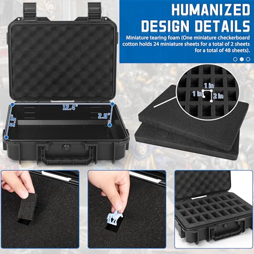 TORIBIO Miniature Storage Figure Hard Shell Case, 48 Slot Miniature Sturdy Hard Case Figurine Carrying Case, Compatible with D&D DND Minis and More - style: 48 Slots