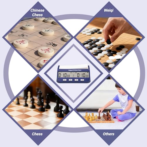 Chess Clock, Competition Specific Chess Timer, Portable Digital Electronic Large Screen Chess Clock,Suitable for Timers in Chess, Go, Checkers, and Other Board Games (Navy Blue) - color: Navy Blue