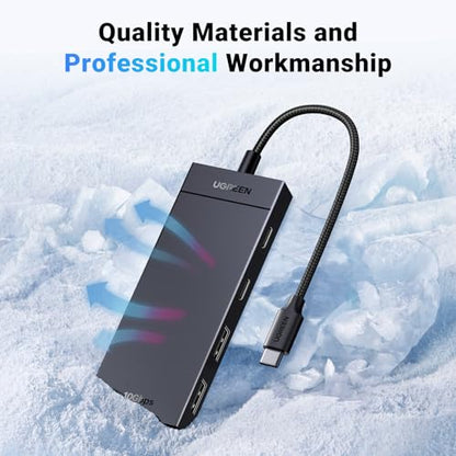 UGREEN USB C Hub, 10Gbps 4 in 1 USB 3.2 Adapter with 2 USB-C & A 3.2, 4 Ports Splitter Extender for MacBook Pro/Air, iPad Pro, iPhone 15/15 Pro Max, Surface, PC, Laptops and More