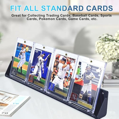 180pt Magnetic Card Holders, 30ct One Card Touch Holder for Trading Cards, Baseball Card Protectors Hard Plastic, Magnetic Thick Card Display Case for Sports Cards, Game Cards - size: 180pt, 30pcs