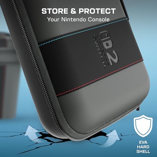 Turtle Beach PlayTrek Hard Shell 2-in-1 Travel Case, Nintendo Switch 2 | Licensed for Switch 2, Lite, OLED, Carrying Case, 12 Game Card Holder, Cover, Accessory Storage, Protection, Charcoal Black - style: 2-in-1