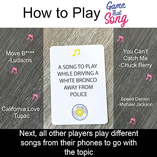 Game That Song 90's Mix Expansion - 50 New Cards - Music Card Game for Family, Adults, and Teens. Hilarious, Addictive, and Competitive Fun for Game Nights! - style: Retro