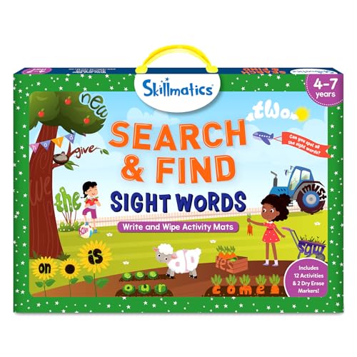 Skillmatics Search and Find Sight Words Educational Game - Reusable Preschool Learning Activities, Perfect for Toddlers & Kids Who Love Toys, Builds Vocabulary, Gifts for Ages 4, 5, 6, 7 - style: Search & Find Sight Words
