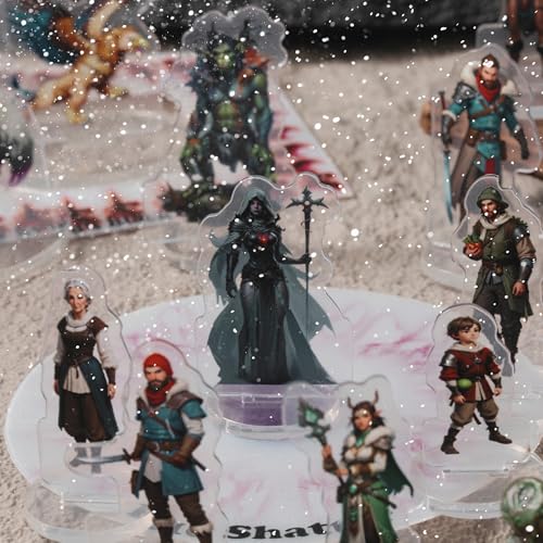 iPEAU|Dungeons and Dragons Arctic Miniatures DND Starter Set for Beginner 47 Minis for D&D 5E Flat Plastic Figures for Pathfinder TTRPG Tabletop RPG Games Accessories Gift for DM - style: 2d-mini-ArcticB