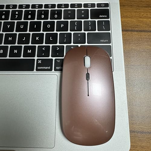 Bluetooth Wireless Mouse for Laptop mac MacBook ipad MacBook air MacBook pro pc Desktop Computer Windows Chromebook Notebook (Rose Gold) - color: ROSE GOLD
