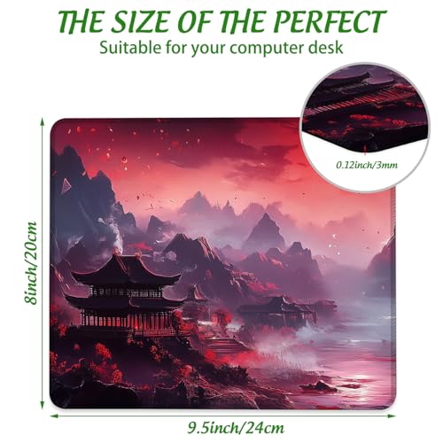 Full Moon Mouse Pad Square Mouse Pads with Stitched Edge, Computer Mousepad with Non-Slip Rubber Base for Computer Laptop Office Desk Accessories 9.5x8 Inches - color: Full Moon