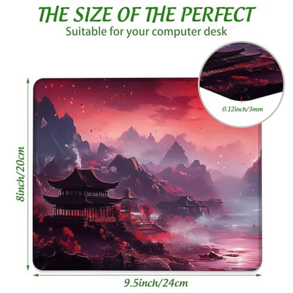 Full Moon Mouse Pad Square Mouse Pads with Stitched Edge, Computer Mousepad with Non-Slip Rubber Base for Computer Laptop Office Desk Accessories 9.5x8 Inches - color: Full Moon