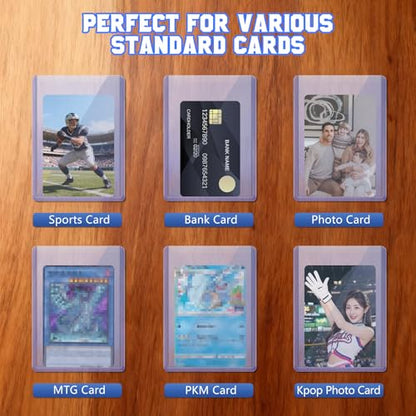 DEDC 20 Top Loaders Card Load Holder Storage for Trading Cards Sports Sleeves Hard Plastic 55 Point Protective Toploaders 3"x4" Rigid Memorabilia Collectibles - size: 55pt