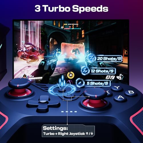 RivalPlay Wired Controller for PC with 2 Mapping Button Adjustable Vibration and 3 Turbo Speeds Compatible for Win(11/10/8/7) Plug-and-Play Black - color: Black