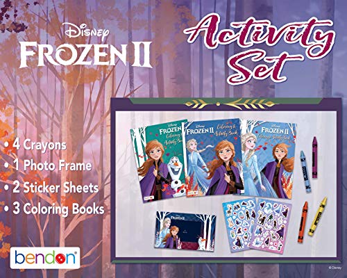 Disney Frozen 2 Anna and Elsa Coloring and Activity Carry Set with Sticker Sheets AS45853 Bendon, Multicolor