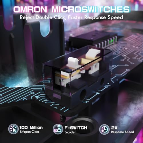 ATTACK SHARK X1 Ultralight Tri Mode Wireless 40000 DPI Gaming Mouse-Black | Magnetic RGB Charging Dock,PixArt PAW3395 Pro Sensor,BT/2.4Ghz/Wired,1K Polling,Optical Micro Switch,Driver for PC Mac Gamer - color: Black